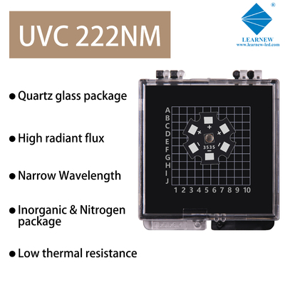 222nm 4040 1W 4.0x4.0mm UVC van HOOFD SMD Chip With High Efficiency Model