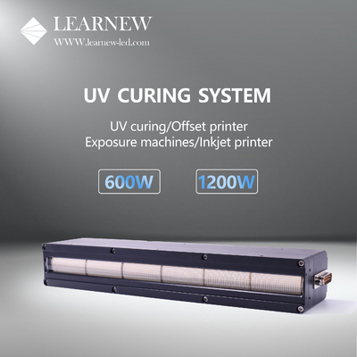 UV LEIDEN van 1200W 395nm Genezend Systeem met 120° Weergevenhoek & 0-1200W-het Verduisteren Controlemethode voor 3D/Offset/Inkjet-Printer
