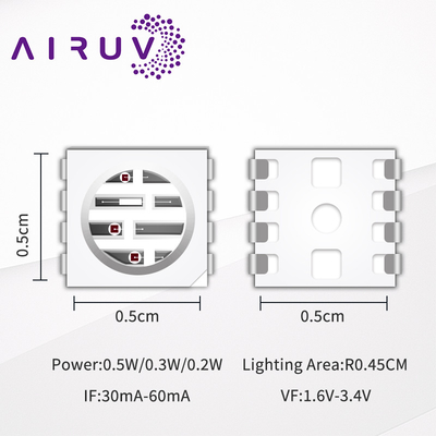 Warm verkopen Smd 0.5W 0.3W 0.2W 620nm 410nm 520nm 850nm 840nm 5050 IR Led Chip For Grow licht
