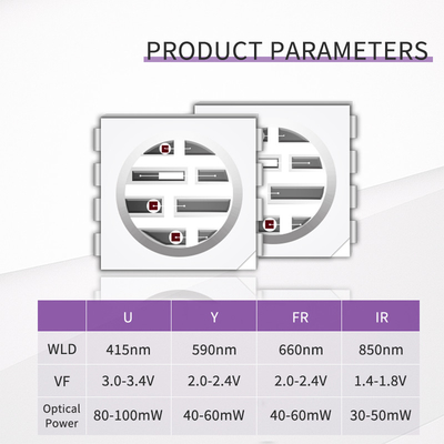 SMD5050PIR2 SERIES High Power Chips 0.3w 585-595nm 840-850nm 80-100mW Voor camera's en 3D-printen