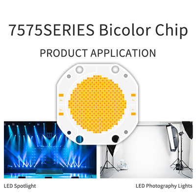 600w+600w Dual Color Cob Led Chip 7575 Dimmable 2700-6500k 54v 60v Voor fotografie licht