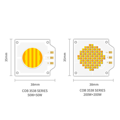 2700k 6500k Verstelbare CCT LED COB 500W 200W High Power Ra95 Ra97 COB LED Chip voor fotografielamp