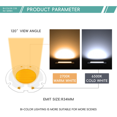 hoogvermogen 200W 6060 led cob chip bi-color chip voor fotografie licht