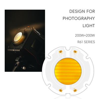 Hoog vermogen 200W R61 60X60MM 34MM LED COB Chip Bi Color Flip Chip voor podiumlicht CCT 620nm/460nm