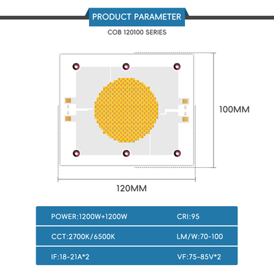High Power COB LED Chip 1200W Bi kleur 2800k 6500k LED COB Chip voor fotografische lamp