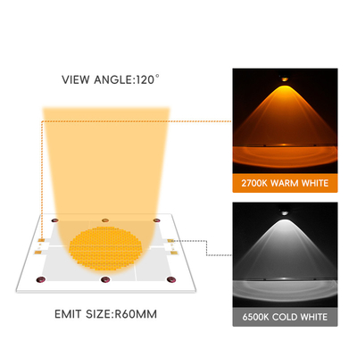 1200W 1200W High Power LED COB met 95 LM/W Full Spectrum Dual Color