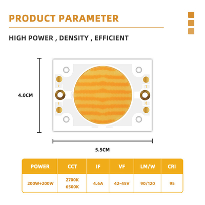 2700k 6500k Hoogte-efficiëntie 200w 4055 Wit SMD LED chip Warm witte emissie hoog lichtgevend