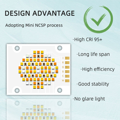 180W High CRI 95 RGBWC Vijfkleurige COB LED-chip voor DC 21v 24v 26v 36v 48v High Power LED