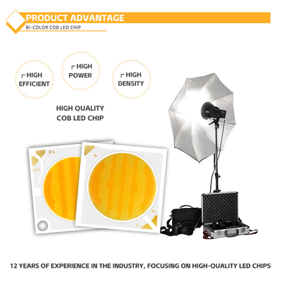 50W+50W Dimmable COB 2700k+6500k Chip 28*28mm 1400mA Ra95 High Power LED Diode voor Downlight/Wash Lights