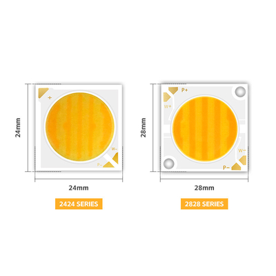 2424 Bicolor COB LED CCT 2700k tot 6500k Hoge CRI95 COB LED Chip Reflector Vorm R21mm 40W+40W 100-110lm/w 1.1A 36-38V COB lichten