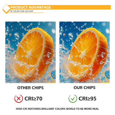 COB LED Chip 2800k / 6500k CCT High CRI RA95 COB LED Chips R21mm 40W+40W 100-110lm/w 1.1A 36-38V voor podiumverlichting