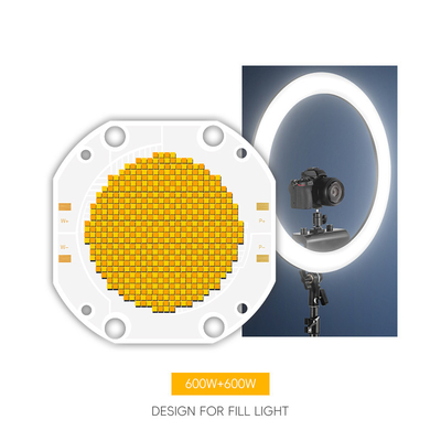 Fabrieksprijs 75*75 60V 600W+600W Dual CCT LED COB Bi Color COB LED Chip High Power COB LED