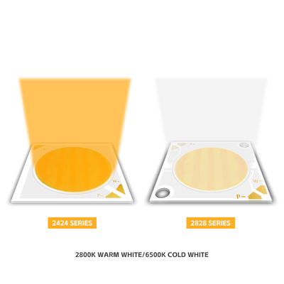 2424 Series 40W 40W Bi Color LED Chip 2800K/6500K CCT 100/110 LM/W 1100MA IF 36V-38V Voor fotografie licht LED chip