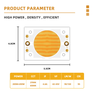 Bi Color COB LED Chip 200W 4055 voor fotografie Licht 2700K/6500K