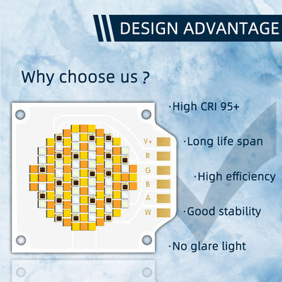 Hoge kwaliteit RGBWW 3538 COB LED-chip met 2 jaar garantie, 24-26V ingangsspanning en 10.000 werkuren voor LED-podiumverlichting