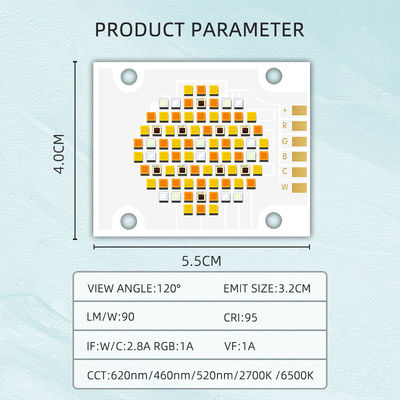 Krachtige COB LED-chip met RGBWC vijf kleuren 180W 300W DC 21v-48v voor podium- en fotografielicht