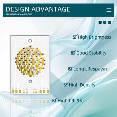 Krachtige COB LED-chip 300W 500W RGBWW 38x56mm 110LM/W 2400K-7000K voor commerciële verlichting