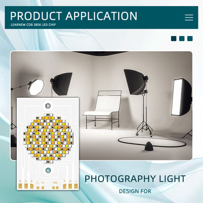 Krachtige COB LED-chip 300W 500W RGBWW 38x56mm 110LM/W 2400K-7000K voor commerciële verlichting