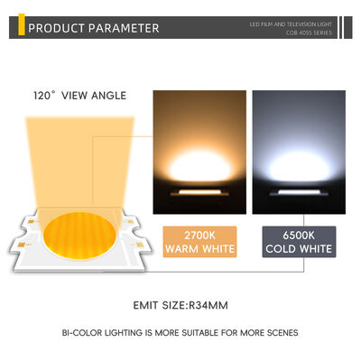 DIMBARE 4055 COB LED CHIP TWEE KLEUREN TWEETINT CCT CRI95 600W 2700-6500K 40000LM DOWNLIGHTS FOTOGRAFISCHE LAMPEN COB CHIP