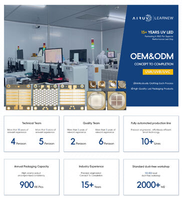 5W-7W UV LED Diode 55mil SMD3838 Hoge Vermogen 365nm 385nm 395nm 405nm UV Uitharding UVled Chips