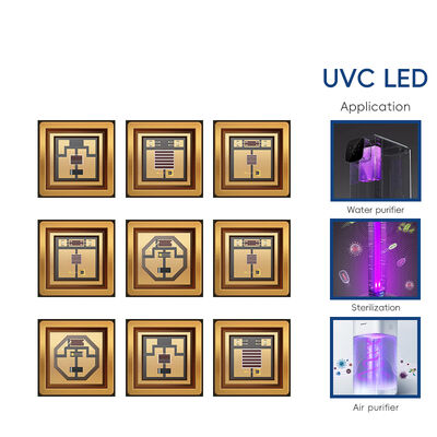 1W 225nm UVC Pick up 233.8nm Led Optisch Vermogen 2-3mW 6-8V 150mA SMD 3.8mm UV-C LED Diode 60° Koepellens