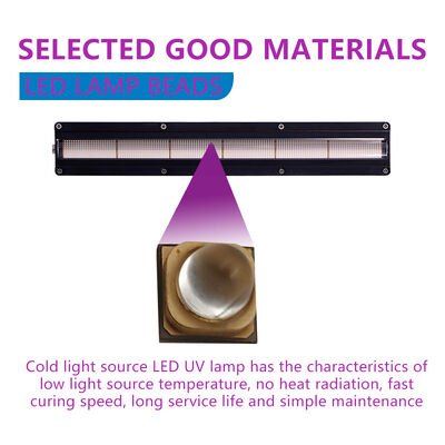 Lange levensduur AC220V 1200W UV LED-systeem 395nm 310mm Lange drukmachines 12w/cm2 0-12V Dimming Offset Printer