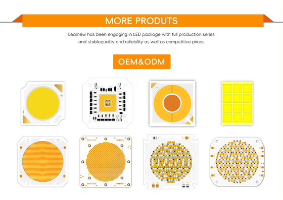 RGBCW 5555 1050W COB LED-chip 2700K 6500K 100-110Lm/W 72-75V 55*55MM