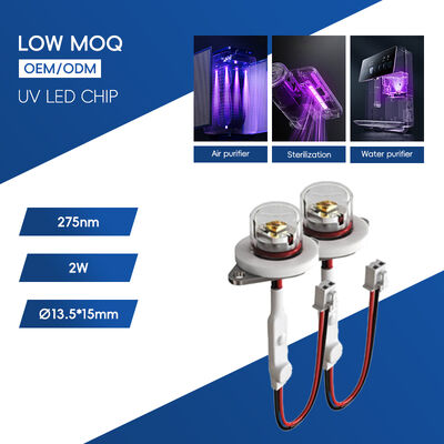 Hoge efficiëntie ECO Prijs UV UV-C DC12V UVC 275nm LED-module 0.5W 40mA IP68 DC24V Waterluchtzuiver 6-10mW