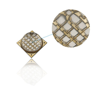 100W 395nm 60-90deg UVA LED COB Chip voor UV-curing met kwartsglaslens