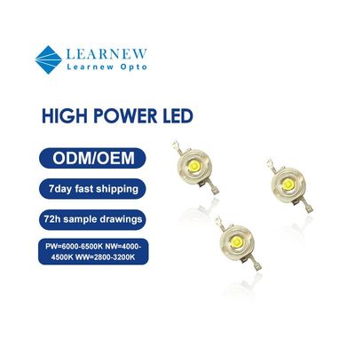 Customizable 1W-3W High Power LED Chip with 120° Viewing Angle and 2-Year Warranty for Stage Lights