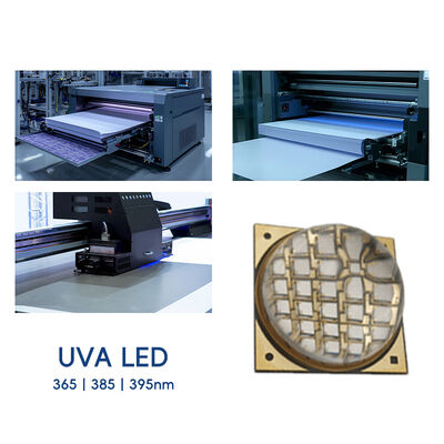 OEM ODM Gratis monster Hoge vermogen 100W 200W 300W UVA COB UV LED Chip 365nm 385nm 395nm 33500-120000mW UV Curing LED module