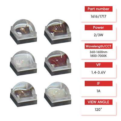 LEARNEW Hoge Vermogen LED Chip 2W 3W ALN Koperen Breed Spectrum 1800K-700K 120 Kijkhoek 2.8-3.4V Aanpasbare Kleur